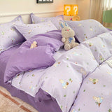 Cifeeo-2025 Spring Bedding Set Cute Dinosaur Bedding Set Ins Style Boys Girls Duvet Cover No Filler Pillowcases Flat Sheet Single Queen Size New Bed Linens