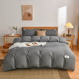 Cifeeo-100% Cotton Bedding Quilt Cover Set with Pillowcase Japan Style Grid  housse de couette 220x240 Duvet Cover set King Size