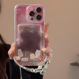 Cifeeo-gifts Pink and Purple Smudged Bear Phone Case