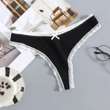 Cifeeo-5PCS Women Cotton Panties Fashion Sexy Breathable Underpants Solid Color Low Waist G-string Lingerie 2025