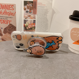 Cifeeo-gifts Kawaii Cartoon Capybara Magnetic Stand Phone Case
