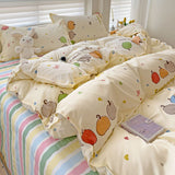 Cifeeo-2025 Spring Bedding Set Cute Dog Bedding Set New Arrival Blue Twin Queen Duvet Cover Flat Sheet Pillowcase No Filler Girl Boys Hotel Home Bed Linens