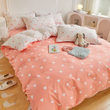 Cifeeo-2025 Spring Bedding Set Cute Bear Duvet Cover Set with Flat Sheet Pillowcases Twin Double Queen Size Bed Linen Boys Girls Home Gift Bedding Textile