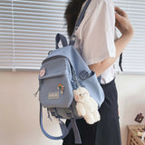 Cifeeo-back to school gifts Multi-purpose Trendy Small Backpack Women Ins Tooling Cute School Bag for Teenage Girls Korean Japanese Harajuku Women's Bookbag