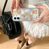 Cifeeo-gifts Cute Quicksand Slide Butter Bear Phone Case