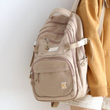 Cifeeo-back to school gifts Waterproof Nylon Backpack New Large Capacity Multiple Pockets Men and Women Insert Buckle Travel Bag Unisex Schoolbag