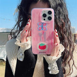 Cifeeo-gifts Girly Pink Tomato Butterfly Phone Case
