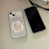 Cifeeo-gifts Cute Glitter Rabbit Doll Phone Case