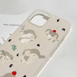 Cifeeo-gifts Creamy Cute Hollow Elephant Phone Case
