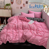 Cifeeo-Raspberry Red Bedding Comforter sets Duvet Cover bedsheets set pillowcases Bedding Linens Set Queen/King Bed edredones de cama