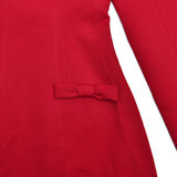 Cifeeo-Autumn Sexy Elegant A Line Party Dresses 2025 Red Long Seelve Dress with Bow O Neck Birthday Dress Women's Clothing