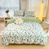 Cifeeo-2025 Spring Bedding Set Ins Nordic Bedding Set No Filler Duvet Cover Fitted Sheet Pillowcase Single Double Queen Size Home Bedspread Set