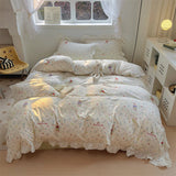 Cifeeo-Washed Cotton Bedding sets Duvet Cover bedsheets set with Pillowscase Bedding Linens Set for Queen/King edredones de cama