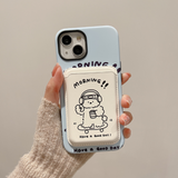 Cifeeo-gifts Kawaii Skateboard Bear Magnetic Card Holder Phone Case