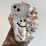 Cifeeo-gifts Kawaii Smiley Silver Phone Case
