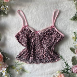 Cifeeo-Vintage Women Sleeveless Camisole Y2K Fashion Cute Lace Streetwear vintage Aesthetic Harajuku Casual Kawaii Chic Punk Crop Tops emo girl