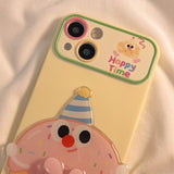 Cifeeo-gifts Cute Cartoon Donut Rotating Fan Phone Case