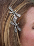 CIFEEO- Vintage Silver Dragonfly Hair Clip Headwear Ethnic Jewelry QAR50
