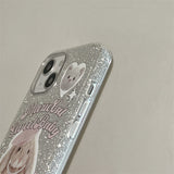 Cifeeo-gifts Cute Glitter Rabbit Doll Phone Case