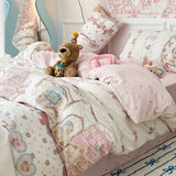 Cifeeo-2025 Spring Bedding Set Cute Bear Bedding Set No Filler Full Queen Size Duvet Cover Flat Sheet Pillowcase Kids Adults Fashion Soft Comforter Cover