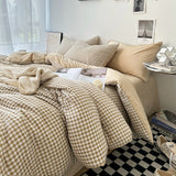 Cifeeo-Striped Plaid Series Bedding Comforter sets Duvet Cover bedsheets set with Pillowcase Bedding Linens Set for Queen/King Bed