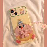 Cifeeo-gifts Cute Cartoon Donut Rotating Fan Phone Case