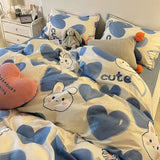 Cifeeo-2025 Spring Bedding Set Kawaii Cartoon Bedding Set No Filling New Arrival Soft Boys Girls Single Double Duvet Cover Flat Sheet Pillowcase Kit