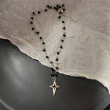 Cifeeo-Vintage Jewelry Y2K Style Vintage Fashion Leather rope Star Pendant Necklace For Women Men Antique Silver Color Jewelry Accessories Y2k Aesthetic