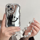Cifeeo-gifts Kawaii Smiley Silver Phone Case