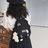 Cifeeo-back to school gifts Multi-purpose Trendy Small Backpack Women Ins Tooling Cute School Bag for Teenage Girls Korean Japanese Harajuku Women's Bookbag