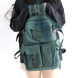 Cifeeo-back to school gifts Colorful Vintage Backpack Men Women 15.6 Inch Laptop Backpacks Ladies Shoulder School Bag for Teenage Girls Fashion Bookbags New