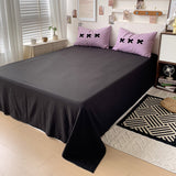 Cifeeo-Washed Cotton Bedding sets Bow Tie Duvet Cover bed sheets with Pillowcase Bedding Linens Set for Queen/King edredones de cama