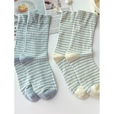 Cifeeo-Striped Socks Feminina Ruffles Womans Ankle Socks Korean Style Kawaii Harajuku Cute Stockings Autumn Thin Japanese Tights 2024