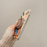Cifeeo-gifts Kawaii Cartoon Capybara Magnetic Stand Phone Case