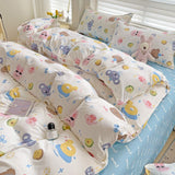 Cifeeo-2025 Spring Bedding Set Summer Bedding Set 2025 Ins Twin Queen Duvet Cover Flat Sheet Pillowcase No Filler Girl Boys Hotel Home Bed Linens