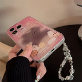 Cifeeo-gifts Pink and Purple Smudged Bear Phone Case