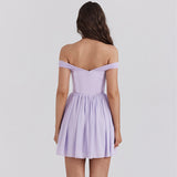 Cifeeo-Minigmingxi Summer Holiday Dress 2025 New in Mesh Off The Shoulder Dress Elegant Mini Slim Fiting Fashion Dresses Wholesale