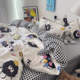 Cifeeo-2025 Spring Bedding Set Lucky Dog Bedding Set Cute Cartoon No Filler Twin Full Size Duvet Cover Flat Sheet Pillowcase Fashion Girls Boys New Bed Linen