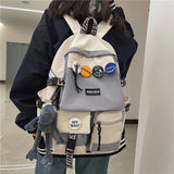 Cifeeo-back to school gifts Tooling Men Women Backpack 2025 Female Large Capacity School Backpacks for Teens Harajuku Student School Bags Fashion Korean New