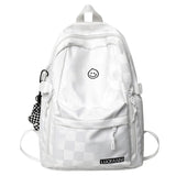 Cifeeo-back to school gifts Female Teenager Book Bags Ladies Nylon College Packet Fashion Women Plaid Leisure School Bag Girl Travel Laptop Student Backpack