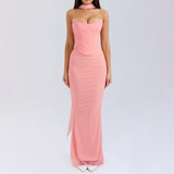 Cifeeo-Summer Sleeveless 2 Piece Sets Womens Outfits Elegant Formal Events Wedding Guest Dresses Sexy Cropped Top and Skirt