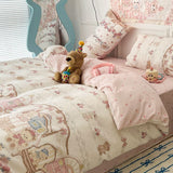 Cifeeo-2025 Spring Bedding Set Cute Dog Duvet Cover Set Soft Kids Adult Twin Queen Size Girls Boys Flat Sheet Pillowcase Bedspread New No Filler Bedding Set