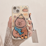 Cifeeo-gifts Kawaii Cartoon Capybara Magnetic Stand Phone Case