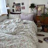 Cifeeo-ins 100% Cotton Bedding Set French Princess Style Duvet Cover Bedclothes Bedspread Pillowcases Flat Sheets Soft Comforter Sets