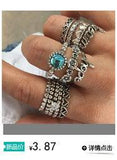 CIFEEO-jewelry Retro National Style Personality Kua Ring Opal Combination Suit Joint Ring Wholesale