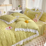 Cifeeo-spring comforter sets Kawaii Ruffle Bedding Set