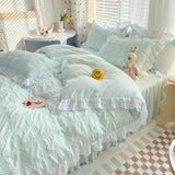 Cifeeo-spring comforter sets Kawaii Ruffle Bedding Set