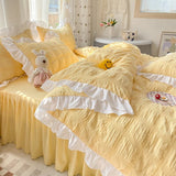 Cifeeo-spring comforter sets Kawaii Ruffle Bedding Set
