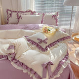 Cifeeo-spring comforter sets Kawaii Princess Korean Bedding Set