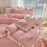 Cifeeo-spring comforter sets Kawaii Princess Korean Bedding Set